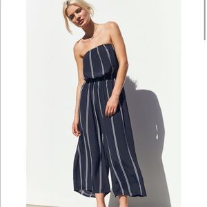 Silence + Noise Strapless Jackson Culotte Jumpsuit